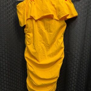 Yellow Strapless Dress